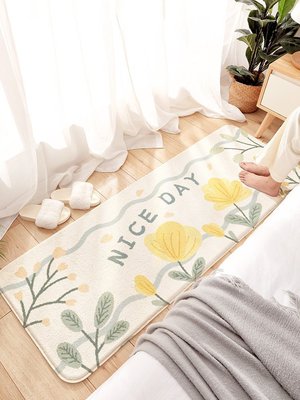 【熱賣精選】 地墊臥室客廳地毯家用房間床邊毯可睡可坐ins風少女床毛毯