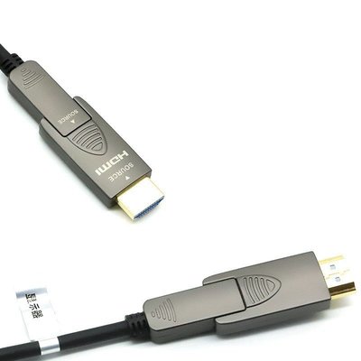 HDMI2.0版4K光纖線D轉A口高清線分離式工程穿管線加長數~新北五金線材專賣店