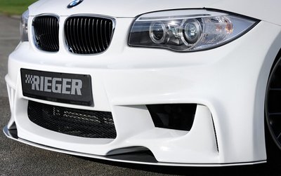 【樂駒】RIEGER BMW E82 E88 E81 E87 前下巴 Carbon 碳纖維式樣 水轉印