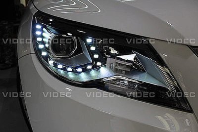 威德汽車精品 福斯 08-11 TIGUAN 原廠型 大燈 總成 DRL 日行燈 搭配 HID 效果100分