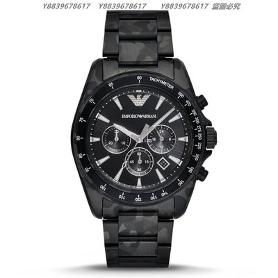 美國代購EMPORIO ARMANI AR11027 時尚精品 迷彩三眼計時腕錶 男錶女錶 歐