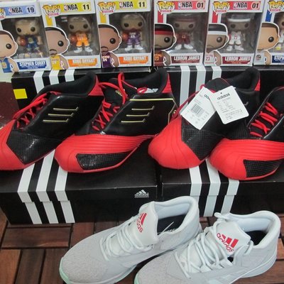 Adidas T-MAC 1 黑紅 公司貨經典復刻籃球鞋kobe bryant James Curry美國9號挑戰最低價