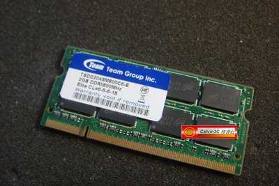 十銓 Team DDR2 800 2G DDRII PC2-6400 雙面16顆粒 筆記型專用 終身保固