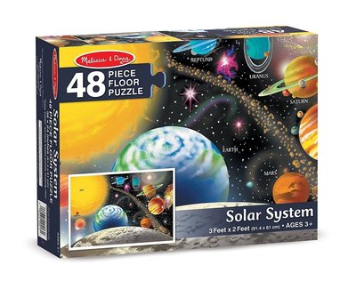 美國瑪莉莎 Melissa & Doug 大型地板拼圖太陽系行星48 片