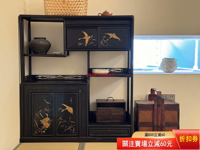 【二手】日本古董煎茶棚茶柜博古架茶空間收納 精品 收藏 老物件【財神到】-66