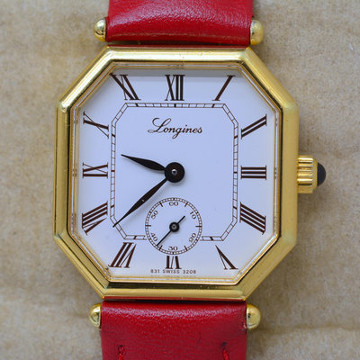 《寶萊時尚精品》Longines 浪琴金白多角型手動女子錶