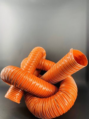 6英吋雙層矽膠風管/矽膠玻璃纖維布風管/紅色硅膠通風管/工廠進排氣耐高溫熱風管/熱炒小吃排風管/排煙管/阻燃通風管