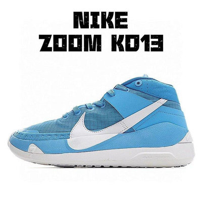 （零點）耐克NK Zoom KD13 EP 杜蘭特13代男子實戰籃球鞋 藍白男子休閑運動