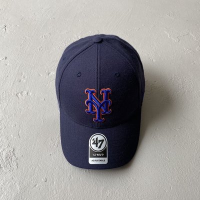 Cover Taiwan 官方直營 47 Brand MLB NY 大都會 棒球帽 鴨舌帽 老帽 彎帽 情侶 硬頂 藍色