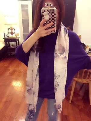 日本進口 INED 神秘紫色彈性針織衫 飛鼠袖七分袖長版上衣 洋裝 9號 ICB 23區Jill stuart bv