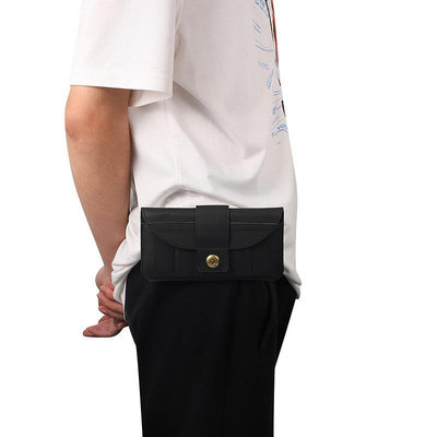 GMO 現貨特價 2免運小米紅米 Note 12S  6.43吋  超薄頭層牛皮腰包皮套手機掛包 黑色 保護套收納包