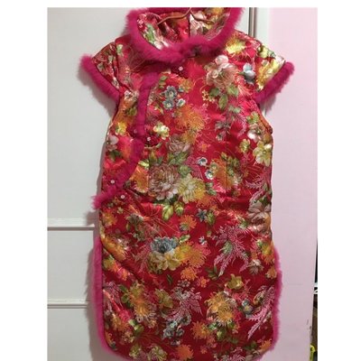 二手衣～中國風 110cm 旗袍 （背面拉鏈式）