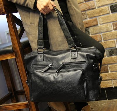 FINDSENSE Z1 韓國 時尚 潮 男 皮質 大容量 旅行包 行李包 手提包 單肩包 斜背包 側背包