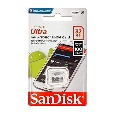 SanDisk Ultra microSDHC 32GB 記憶卡〔無轉卡〕TF 32G UHS-I C10 100MB/s 公司貨 SDSQUNR