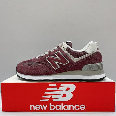 New Balance 574 女生 酒紅色 麂皮 舒適 透氣 D楦 復古 運動 休閒鞋 ML574EGB