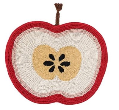 10936c 日本進口 好品質 限量品 水果地毯紅蘋果座墊和式墊子腳踏板墊室內外地墊房間客廳擺設品裝飾品禮品