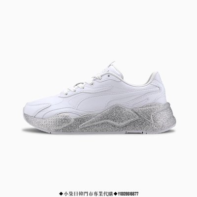 （小柒）Puma X Sonic RS-X3 Glitz W White 白銀 亮粉 372647-01潮流慢跑鞋