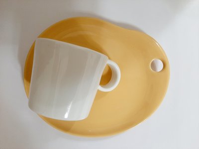 全新 WORKING HOUSE 黃色調色盤咖啡杯 花茶杯 活潑可愛的造型咖啡杯 獨特款式 可放手工餅乾