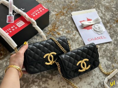 Cinder-ella Chanel新品牛皮質地時裝休閑 不挑衣服尺寸大號21cm小號17cm N.O33604