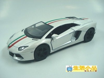 ☆生活小品☆ 模型 Lamborghini Aventador LP 700-4 *義大利旗白色* (有迴力) 歡迎選購