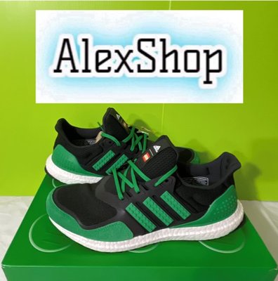 艾力克斯 ADIDAS ULTRABOOST DNA X LEGO 男 H67954 黑綠 慢跑鞋 ㄇ65