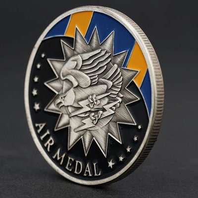 現貨熱銷-【紀念幣】空軍榮譽航空勛章紀念章軍迷收藏硬幣擺件鍍金幣硬幣指尖小禮物