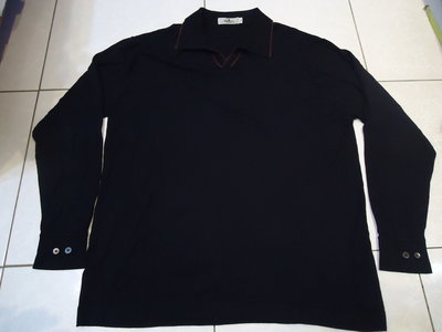 Pebble's 香港製黑色長袖休閒衫,20%羊毛,10%蠶絲.尺寸:XL,少穿極新,降價大出清.