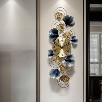 【熱賣下殺】#時鐘 新中式輕奢風客廳創意掛鐘墻上裝飾鐘表掛件家用大氣掛表靜音時鐘