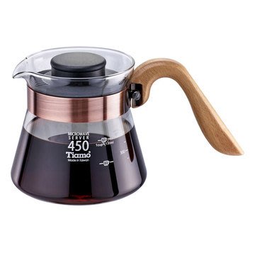 Tiamo ST古銅色束環 玻璃壺450cc *HG2199 咖啡分享壺 .花茶壺 耐熱量杯(79088)