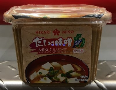 美兒小舖COSTCO好市多代購～日本原裝進口 HIKARI 信州味噌-鰹魚昆布口味(750g/盒)