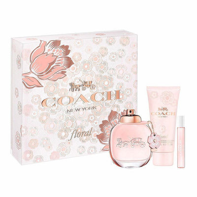 潤峰代購 Coach 芙洛麗女淡香精三件組禮盒(香精90ml+香水筆7.5ml+身體乳100ml)