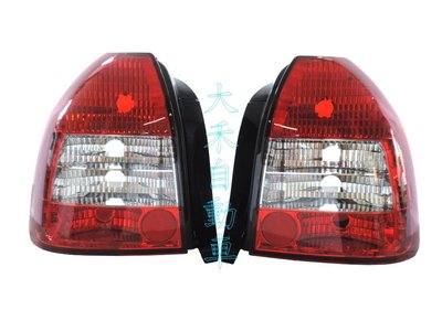 大禾自動車 紅白 晶鑽尾燈 適用 HONDA CIVIC6 K8 3門 96-00