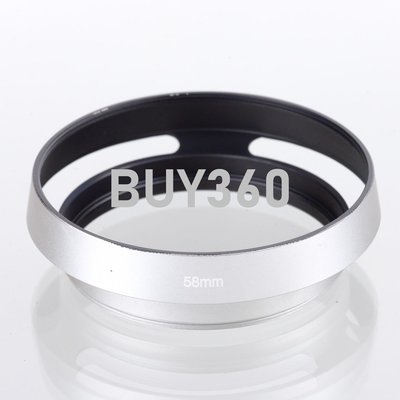 W182-0426 for 銀色Leica徠卡遮光罩58mm 鏡頭金屬斜型鏤空罩 挖空遮光罩