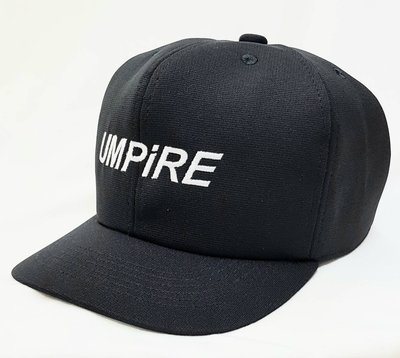 全新款 UMPIRE 棒球壘球通用款黑色主審帽壘審帽二用款裁判帽