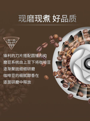 飛利浦咖啡機HD7751美式家用全自動研磨一體機豆粉兩用7762HD7761