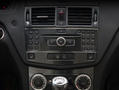 BENZ W204 C 碳纖 碳纖維 卡夢 不鏽鋼 面板 中控 CD面板 冷氣 出風口 裝飾 C300 C63 AMG