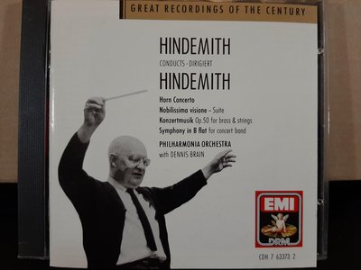 Hindemith Conducts Hindemith,Brain,Phi Orch亨德密特指揮愛樂管弦樂團，演繹自己的作品~交響曲，布萊恩吹奏-法國號協奏曲
