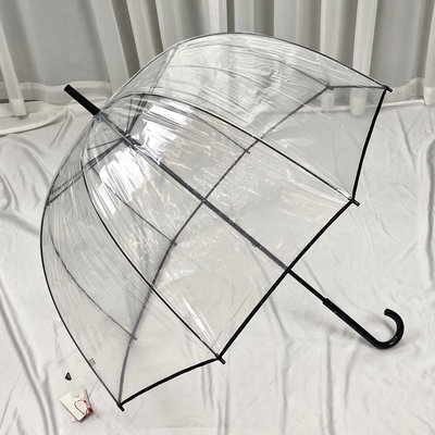 特惠*花拾.間出口英國！rainbow1949 女王同款阿波羅手動氣質網紅拱形透明雨傘
