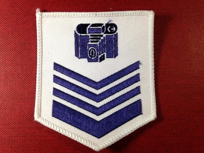 海軍攝影士官臂章徽章(白)/布章 電繡 貼布 臂章 刺繡