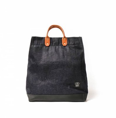 點子包【icleaXbag】簡約L號真皮帆布購物袋 手提包 含背帶  A4可放 DG34