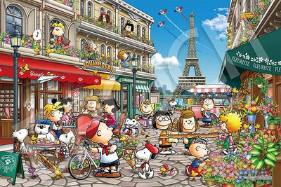 拼圖 日本進口拼圖 12-610S(1000片拼圖 史努比在巴黎 (Snoopy))