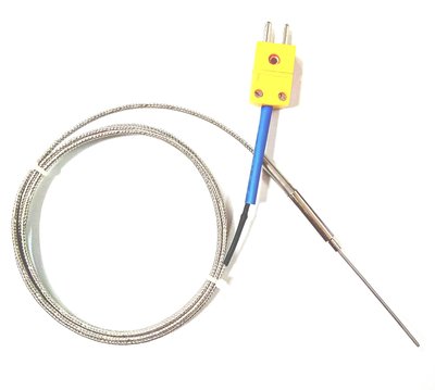 可彎曲 304不鏽鋼探針熱電偶 探棒 1.5x50mm k type 測溫棒 感溫棒 K 型探針 溫度傳感器