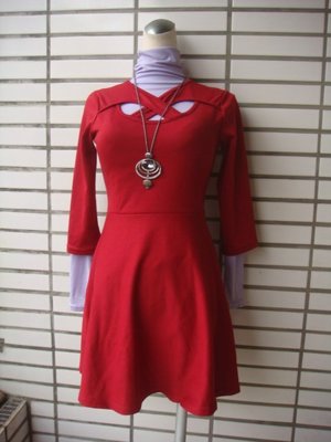 (( 1 4))全新 喜氣洋洋爆乳縮腰洋裝，性感艷紅禮服，五 0 一元起標，可合併郵資