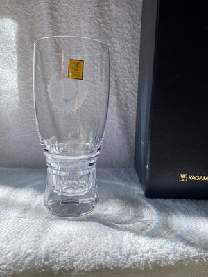 日本KAGAMI水晶杯江戶切子限量版啤酒杯冷水杯飲料杯
