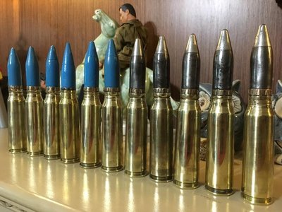 【OB工作室】-20mm*M103機砲(訓練彈)裝飾彈(藍色彈)T75 (20)機砲、M61A1機砲、T82機砲