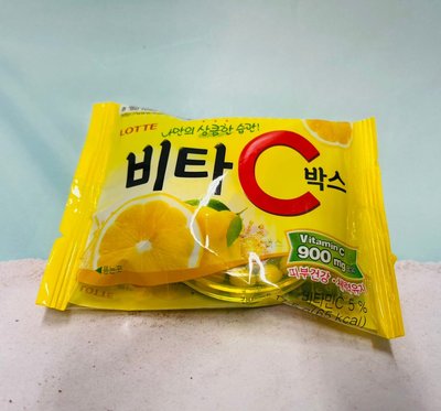 韓國 LOTTE 樂天 Vita C 維他命C 檸檬糖錠 隨身盒 17.5g