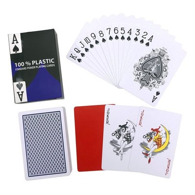 【熱賣下殺】新橋牌撲克PVC塑料牌 磨砂防水常規窄版撲克牌德州百家樂游戲卡片