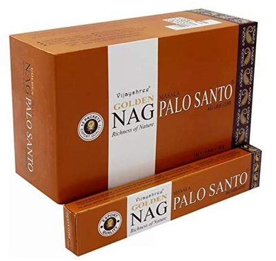 [晴天舖]印度線香Vijayshree GOLDEN Nag Palo Santo 聖木(木質甜香)~3盒100