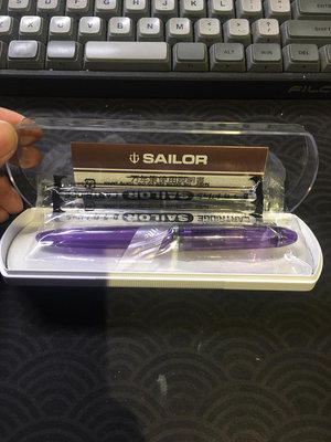 【二手】日本SAILOR寫樂幽靈透明紫色鋼筆，MF尖，全新全品未用，28961【百草巷】古玩 收藏 古董