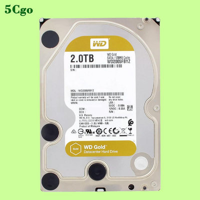 5Cgo【含稅】全新WD/西部數據WD2005FBYZ 2TB 7.2K 3.5吋SATA串口128MB金標企業級桌電伺服器監控